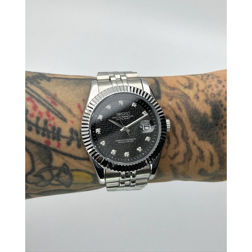 Custom Seiko Mod • Black Computer Diamond DateJust • 41mm